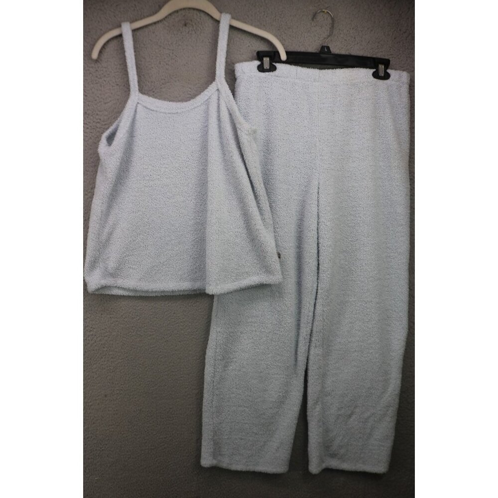 Bearpaw Plush Terry Pajama Set-Cami & Pants-Large-Soft & Comfy-Cozy Chic